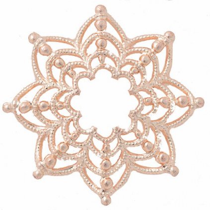 Filigrán PAVUČINA 23mm Rose Gold
