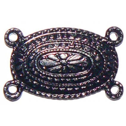 Filigrán oválek černá