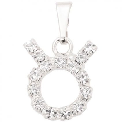 Přívěsek znamení Býk 15/12mm rhodium