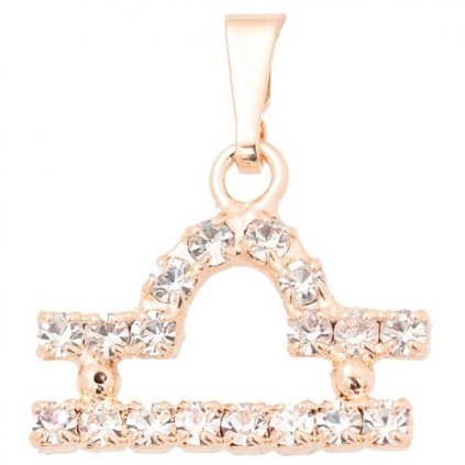 Přívěsek znamení Váhy 18/11mm rose gold