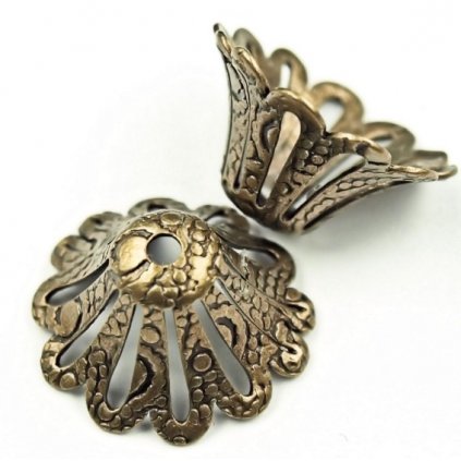 Kaplík 13x7mm staré zlato