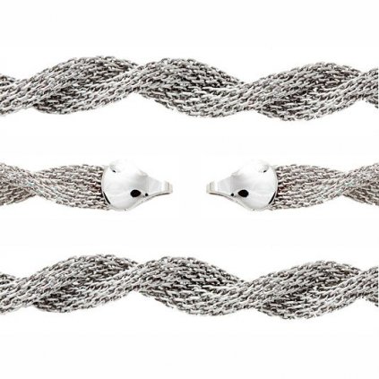Řetízek MESH 6mm/68cm Rhodium