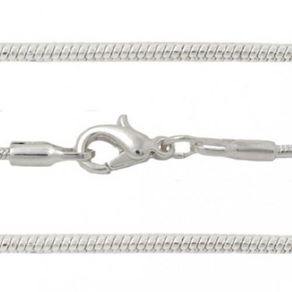 Řetízek SNAKE KIDS 1mm/34cm Rhodium