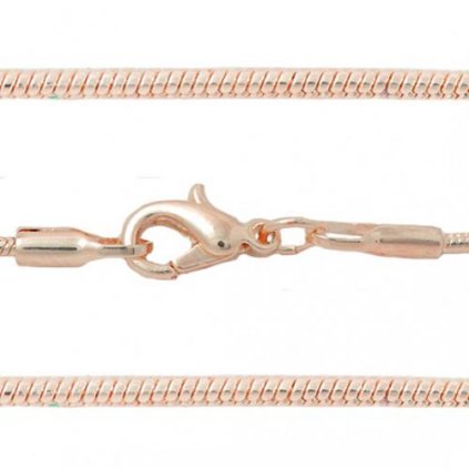 Řetízek SNAKE KIDS 1mm/34cm ROSE GOLD