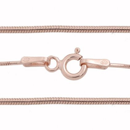 Řetízek SNAKE 0,8mm/42cm 1,88g AG925/1000 + Rose Gold