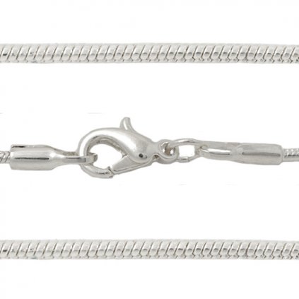 Řetízek SNAKE FLAT 1mm/52cm rhodium