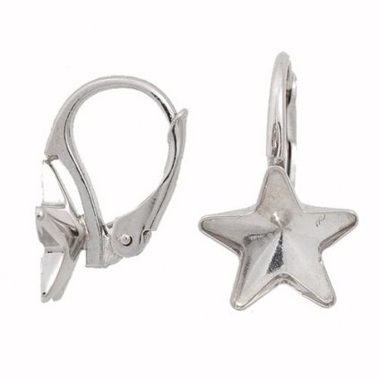 Náušnice Star 10mm 1,4g Ag925/1000 rhodium