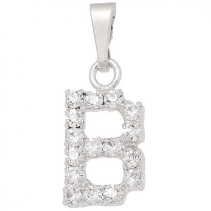 Písmenko štras „B“ rhodium