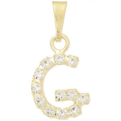 Písmenko štras „G“ gold plating 24kt