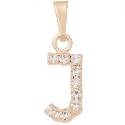 Písmenko štras „J“ rose gold