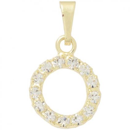Písmenko štras „O“ gold plating 24kt