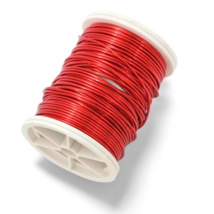 Dekorační drátek 0,5mm červená