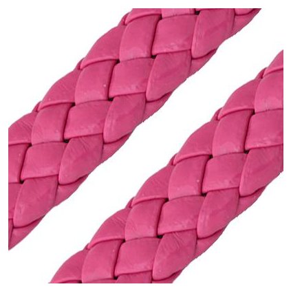 Pletená umělá kůže plochá Neonově růžová