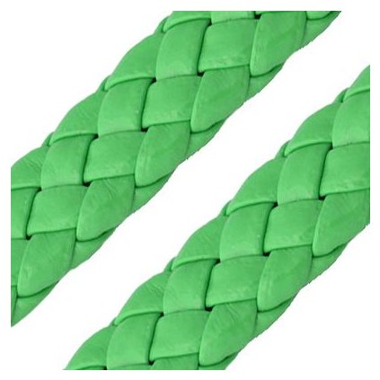 Pletená umělá kůže plochá Zelená