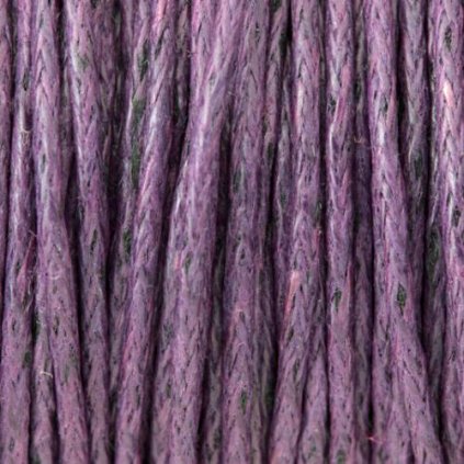 Bavlněná šňůra voskovaná fialová