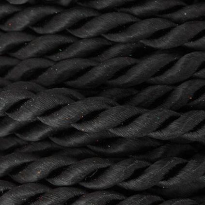 Šňůrka ATLASOVÁ kroucená 4mm černá