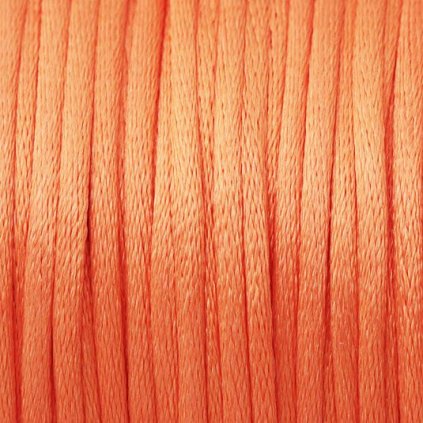 Šňůrka saténová 2mm oranžová