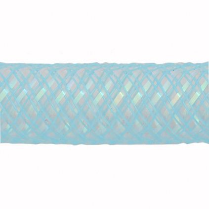 MESH TUBE 8mm Aquamarine zdobená