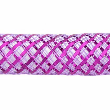 MESH TUBE 8mm Amethyst zdobená