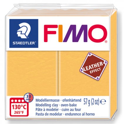 FIMO Leather Effect 109 šafránová žlutá