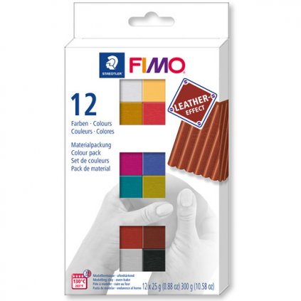 FIMO Leather Effect sada 12 barev 25 g