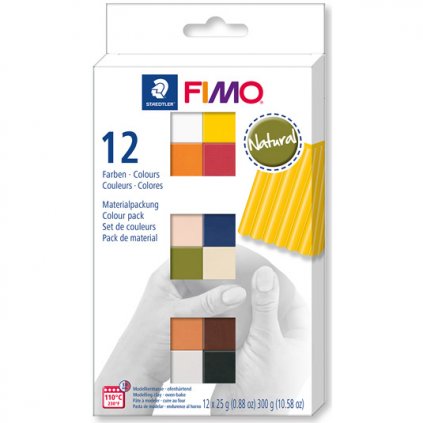 FIMO Soft sada 12 barev 25g NATURAL