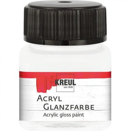 Akrylová barva KREUL 20ml lesklá bílá