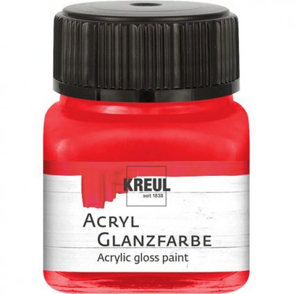 Akrylová barva KREUL 20ml lesklá červená