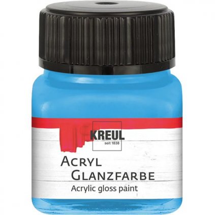 Akrylová barva KREUL 20ml lesklá jemná modrá