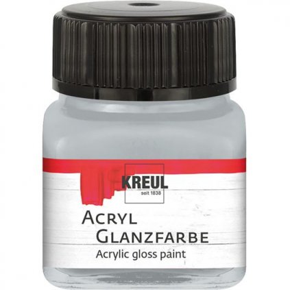 Akrylová barva KREUL 20ml lesklá stříbrná