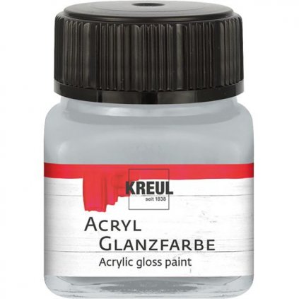 Akrylová barva KREUL 20ml lesklá stříbrná