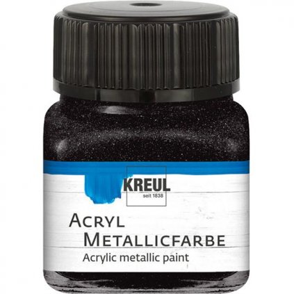 Akrylová barva KREUL 20ml metalická černá