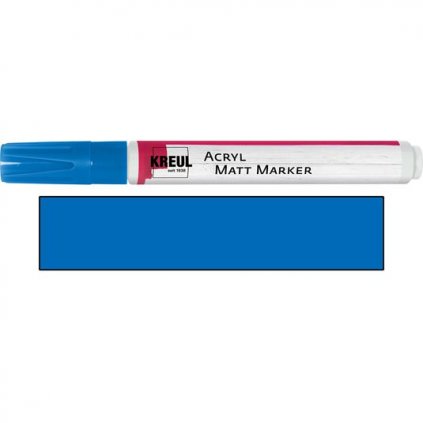 Akrylový marker matný KREUL medium modrý