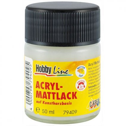 Akrylový lak transparentní na syntetické bázi 50ml matný