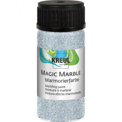 Mramorovací barva Magic Marble 20ml třpytivá stříbrná