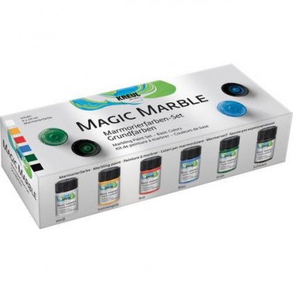 Sada Mramorovací barva Magic Marble základní barvy 6x 20 ml