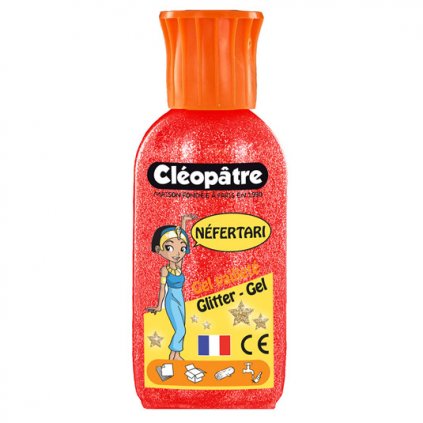 Třpytivý gel Cleopatre 100 ml červený