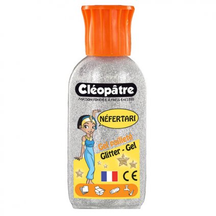 Třpytivý gel Cleopatre 100 ml stříbrný