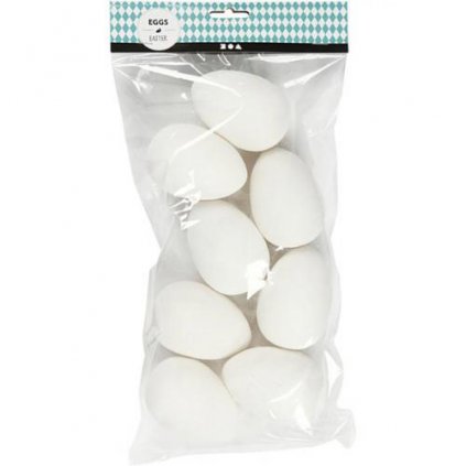 Husí vejce bílá plastové 8ks