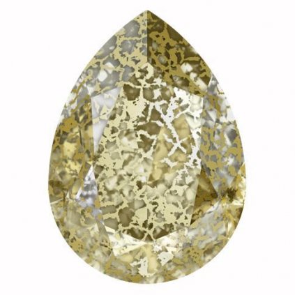 Swarovski® Crystals Pear 4320 14/10mm Gold Patina F