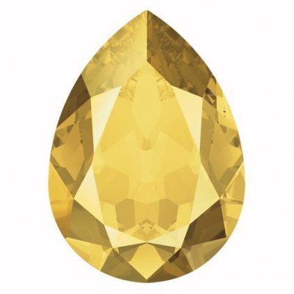 Swarovski® Crystals Pear 4320 14/10mm Metallic Sunshine F