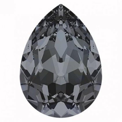 Swarovski® Crystals Pear 4320 14/10mm Silver Night F