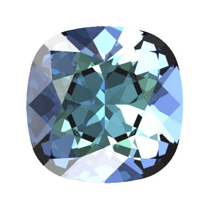 Swarovski® Crystals Square 4470 12mm Bermuda Blue