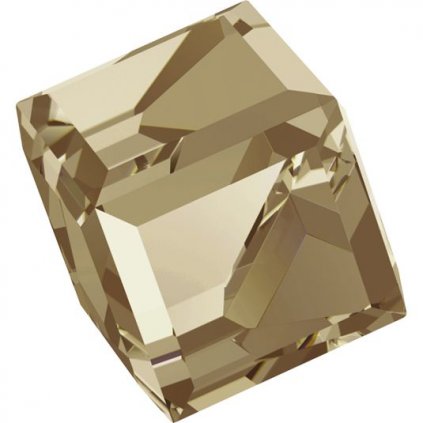 Swarovski® Crystals Angled Cube 4841 6mm Golden Shadow Cal VZ