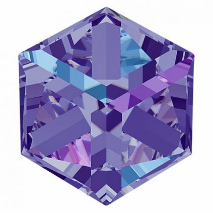 Swarovski® Crystals Angled Cube 4841 6mm Heliotrope F