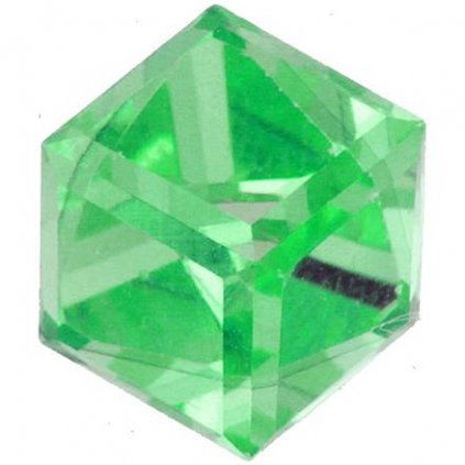 Swarovski® Crystals Angled Cube 4841 8mm Peridot F