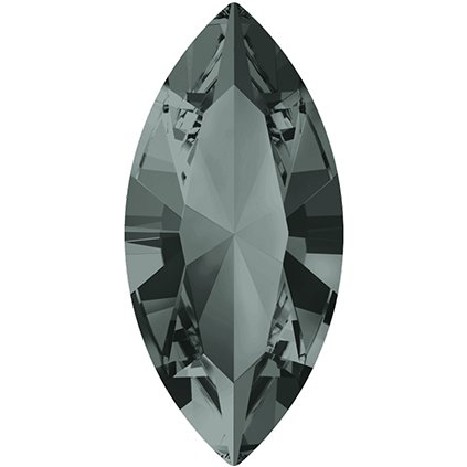 Swarovski® Crystals Navette 4228 8/4mm Black Diamond F