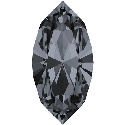 Swarovski® Crystals Navette 4228 8/4mm Silver Night F