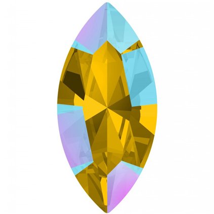 Swarovski® Crystals Navette 4228 15/7mm Light Topaz Shimmer F
