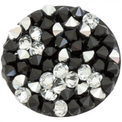 Swarovski® Crystals crystalROCKS kruh 15mm Jet/CAL Pepper